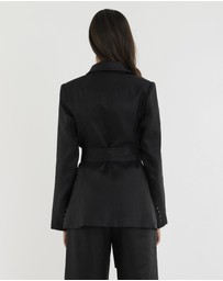 Amelius - Mia Double Breasted Tie Blazer