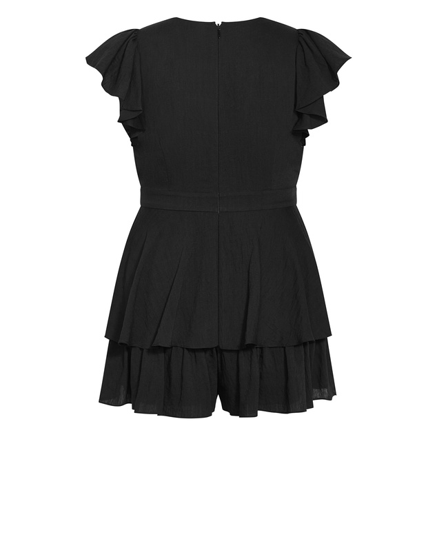 City Chic - Sunny Frill Playsuit