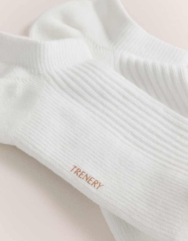 Trenery - Low Cut Rib Sock in White