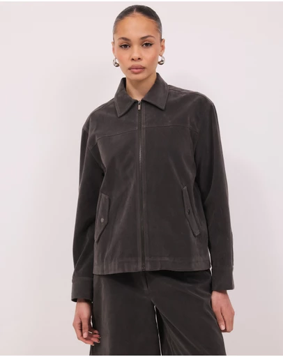 Calli - Arlo Faux Suede Jacket