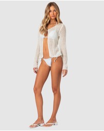 EDIKTED - Cayla Sheer Knit Cardigan