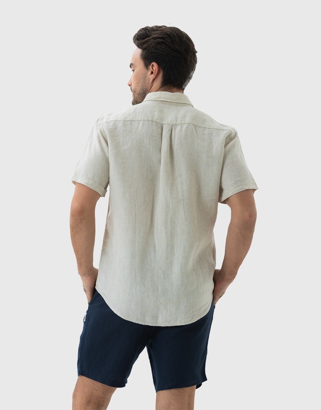 Coast Clothing - Linen Short Sleeve Shirt In Sand 