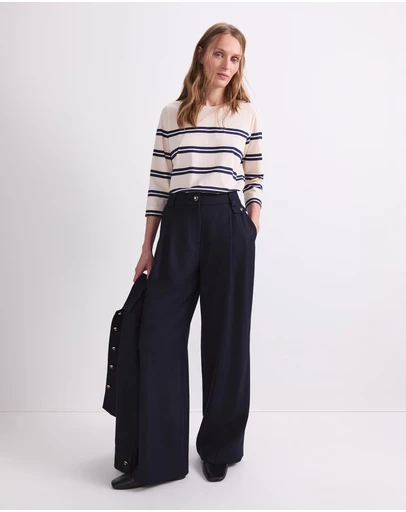 Sportscraft - Stripe Half Sleeve Mercerised Tee