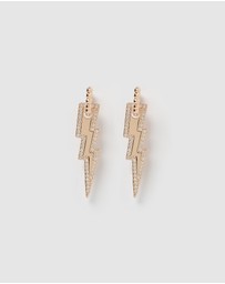 Izoa - Arya Drop Huggie Earrings
