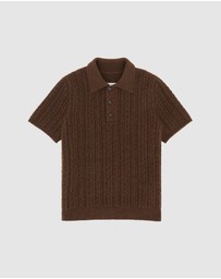 MM6 Maison Margiela - Cable 7G Knit Polo Shirt