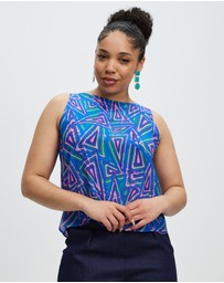 The Social Outfit - Fariba's Triangles Silk Shell Top