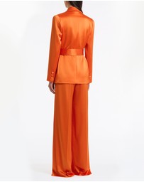 Carla Zampatti - Clementine Satin Acetate Deep Pleat Pant