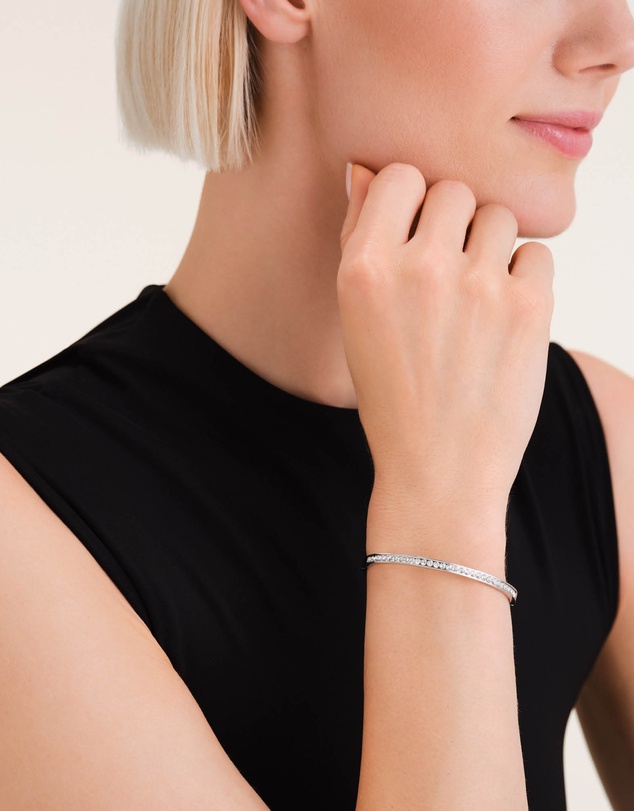 Rosefield - Crystal Silver-Tone Bangle