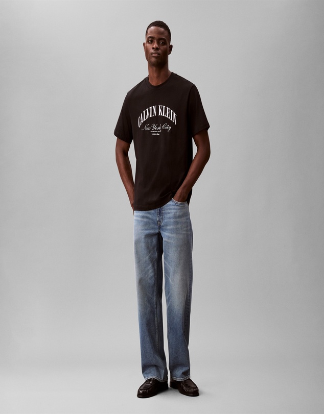 Calvin Klein Jeans - Terry Heritage Logo NYC Graphic Relaxed T-Shirt