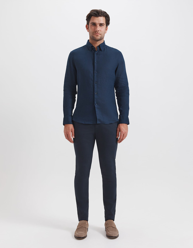 SABA - Anderson Long Sleeve Classic Linen Shirt