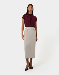 Forcast - Milla Column Midi Skirt