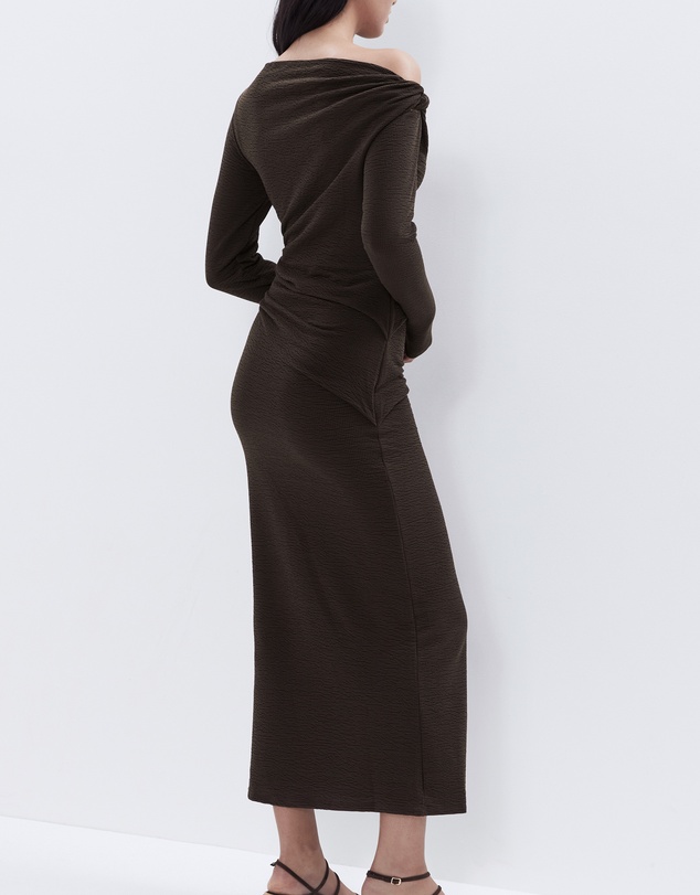 UNISON - Textured Long Sleeve Dress