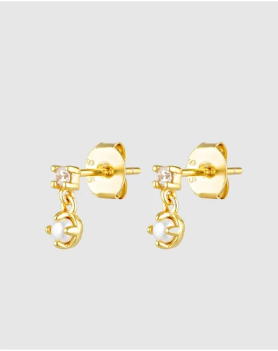 HOUSE OF SLANI - Thea Gem Pearl Studs