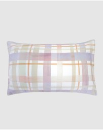Bambury - Dion Watercolour Check Printed Cotton Quilt Cover Set - Reversible