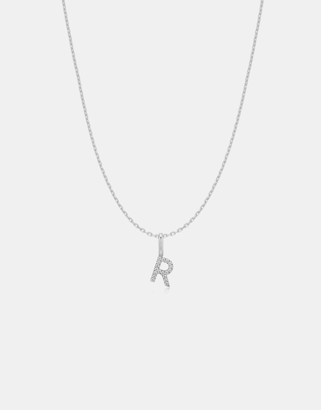 Ania Haie - Ania Haie Silver Letter R Initial Necklace
