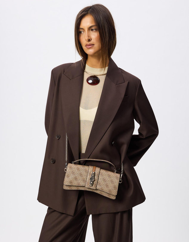 GUESS - Yvonne Logo Mini Top Handle Flap Bag