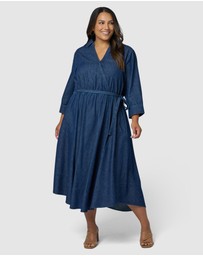 Indigo Tonic - Thalia Chambray Wrap Midi Dress