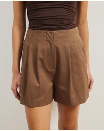 Atmos&Here - Kendal Pleated Tailored Shorts