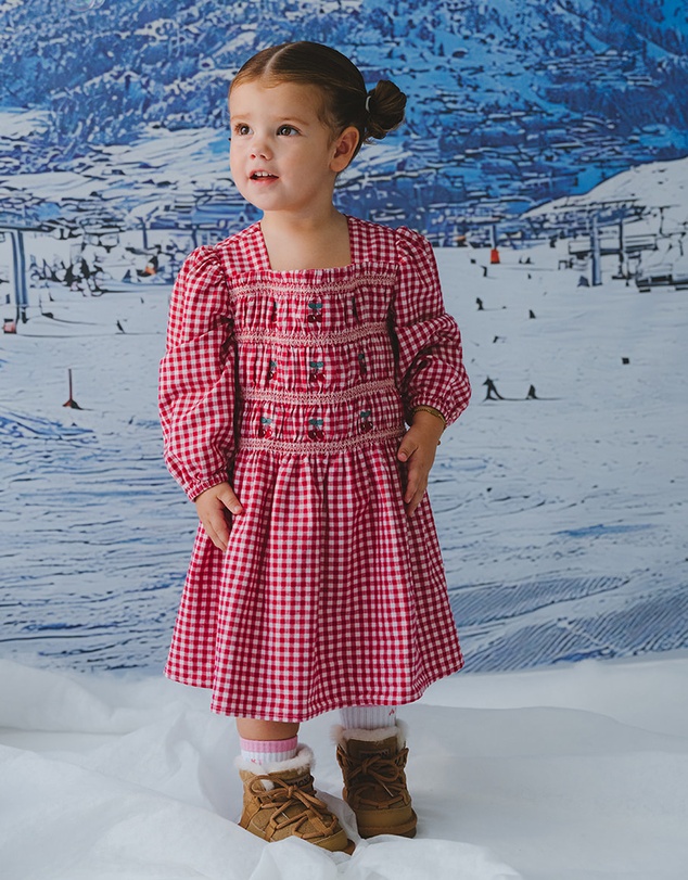 Huxbaby - Cherry Check Dress - ICONIC EXCLUSIVE