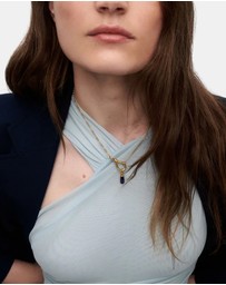 PDPAOLA - Sodalite Drop Pendant Stacker Chain Necklace