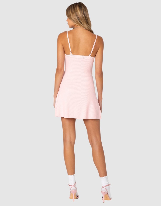 EDIKTED - Fridah Ribbed Knit Mini Dress