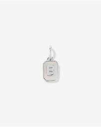 Michael Hill - Letter B Mother of Pearl Initial Pendant in Sterling Silver