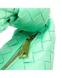 Pre-Loved by Azura Reborn - Pre-Loved bottega veneta Woven Leather Top Handle Bag Knotted Detail Stylish Handbag