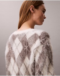 Calvin Klein Jeans - Soft Argyle Relaxed Cardigan