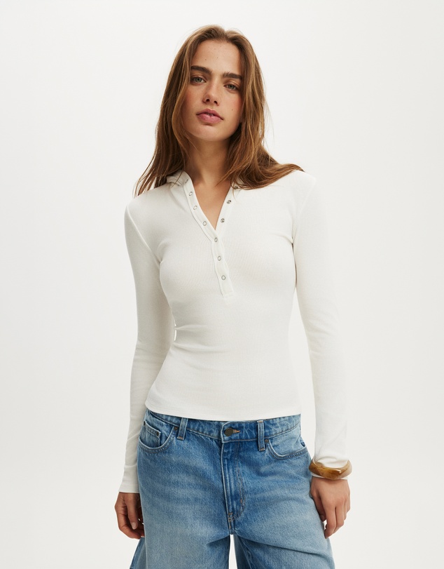 Cotton On - Hooded Blake Henley LS Top
