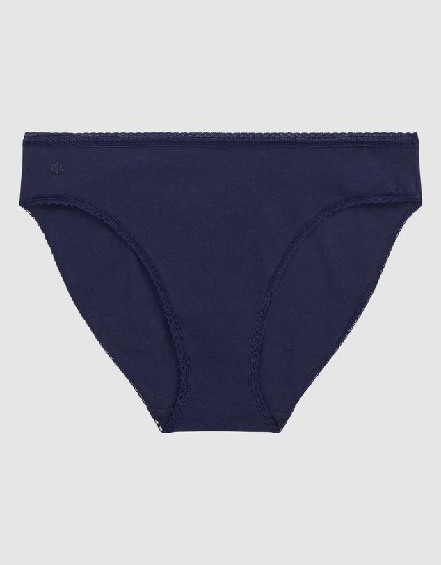 Lauren by Ralph Lauren - Cotton & Lace French Cut Bikini Brief