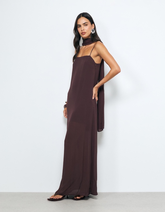 AERE - Zefi Scarf Maxi Dress