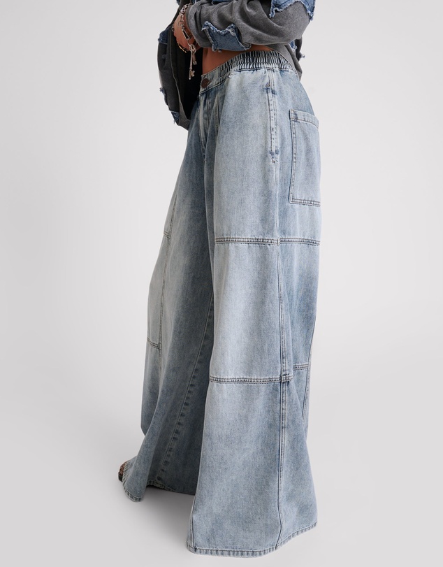ONE TEASPOON - Blue Blossom Denim Palazzo Pants