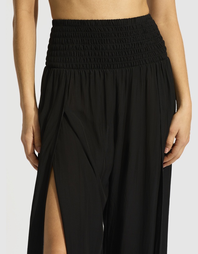 Seafolly - BEACH EDIT Shirred Waist Wrap Pant