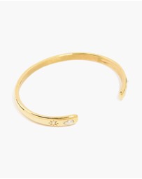 Lovisa - Waterproof Gold Plated Stainless Steel Diamante Celestial End Wrist Cuff