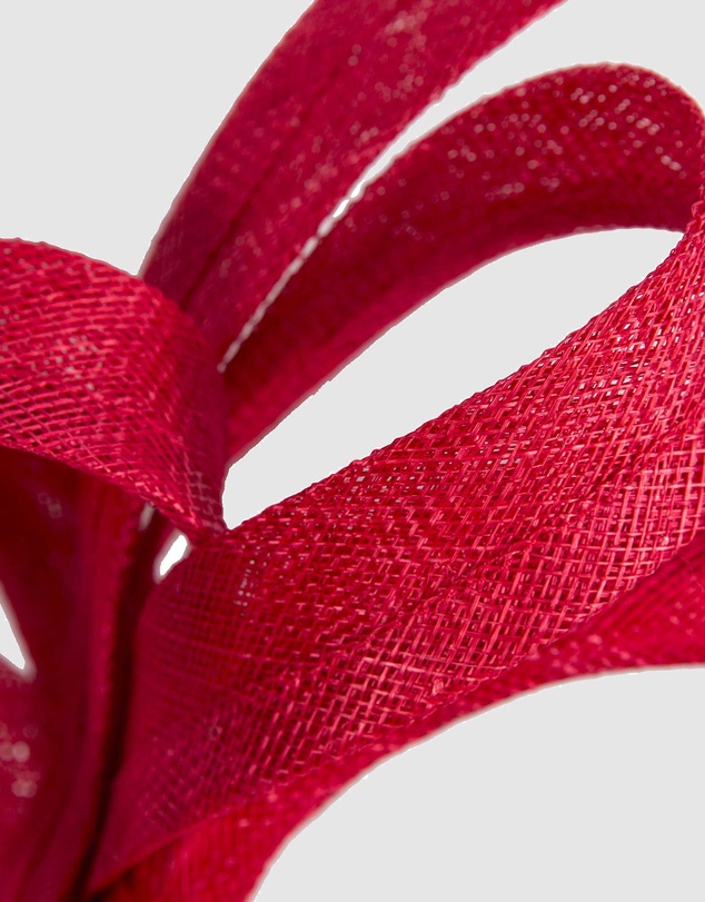 Max Alexander - Red Sinamay Bow Racing Fascinator Headband