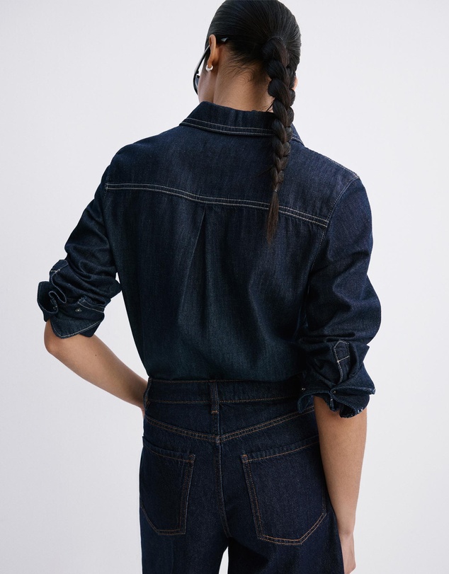 M.N.G - High-Waist Straight-Fit Denim Shorts