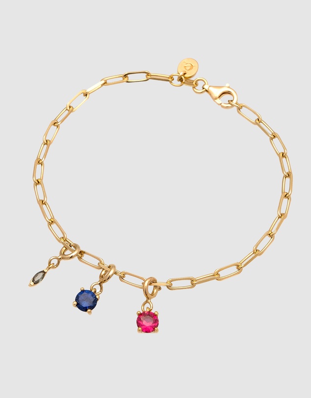 Elli Jewelry - Bracelet Tourmaline Square 925 Sterling Silver