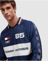 Tommy Hilfiger - Geometric Flag Print LS Rugby Shirt