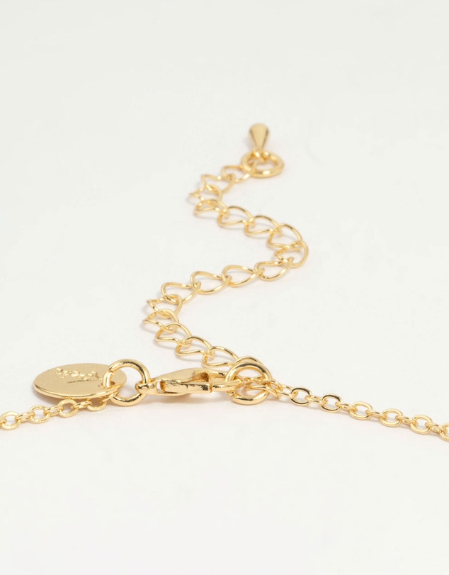 Lovisa - Gold Plated Cubic Zirconia Marquise Vine Y-Necklace