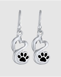 Elli Jewelry - Earrings Hanger Heart Enamel 925 Sterling Silver