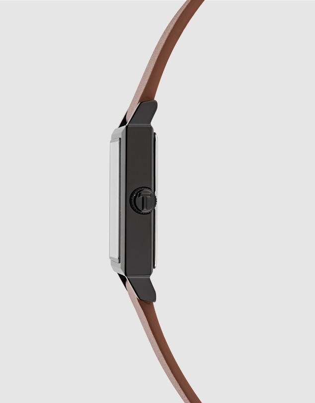 Ted Baker - Jaareth IP Black Tan Leather Watch