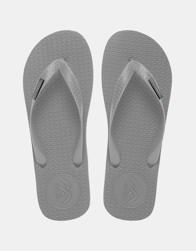 Boomerangz Footwear - Men's Grey/Black Thongs with arch support and 2 x interchangeable straps