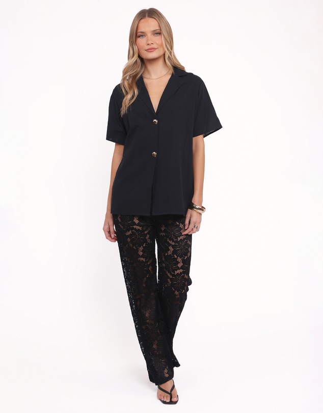 Petal & Pup - Mindy Lace Pant Set - Black