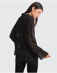 Belle & Bloom - Yoko Shirred Chiffon Blouse