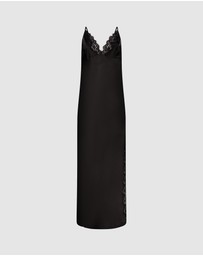 Hunkemoller - Mya Satin Lace Long Slip Dress