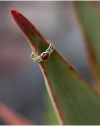 Najo - Solace 2-Tone Garnet Ring