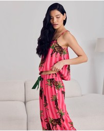 Chelsea Peers - Cheesecloth Cami and Capri Length Bottoms