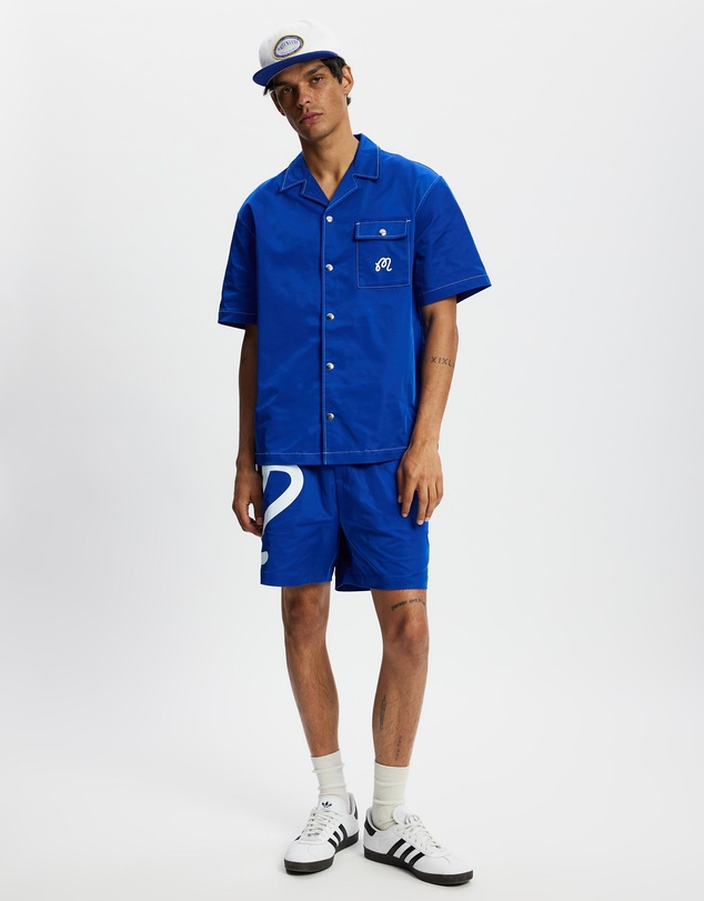 Malbon - Menton Nylon Camp Collar Shirt