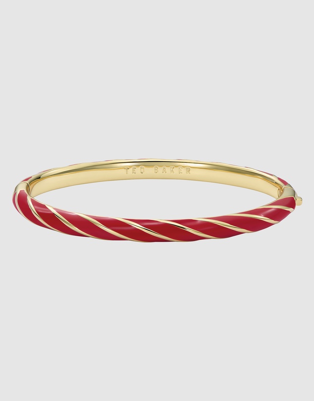 Ted Baker - TRINITY: Twist Enamel Hinged Bangle Bracelet