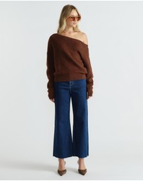 Decjuba - Abigail Tipped Shoulder Knit Jumper
